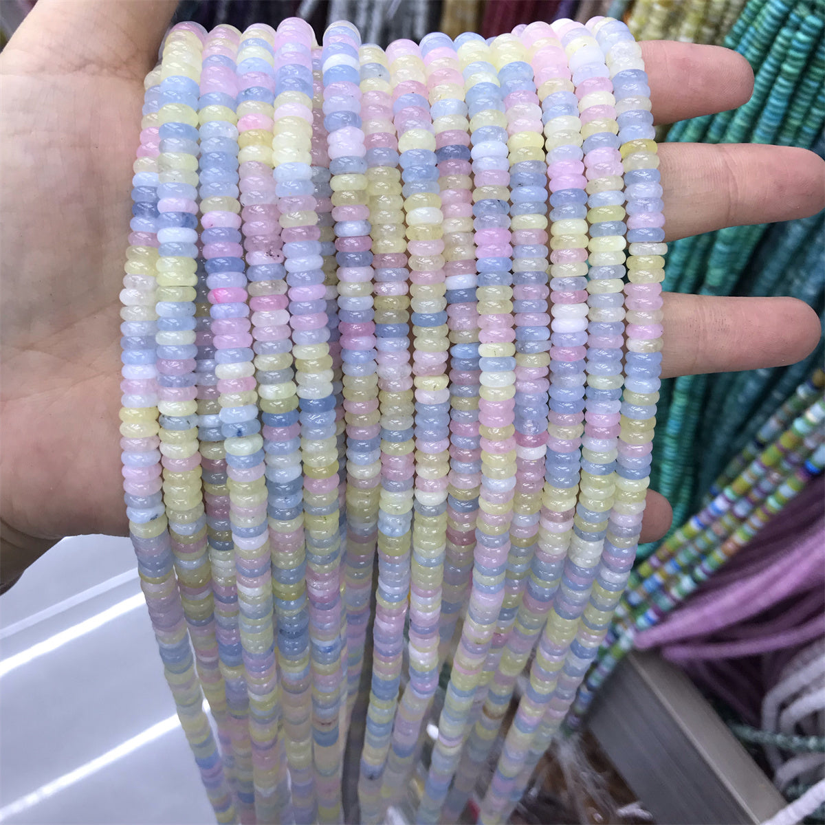 Natural Stone Beads For Jewelry Making, 1 Strand, Polished Smooth Finish, With Cotton Or Fishing Line