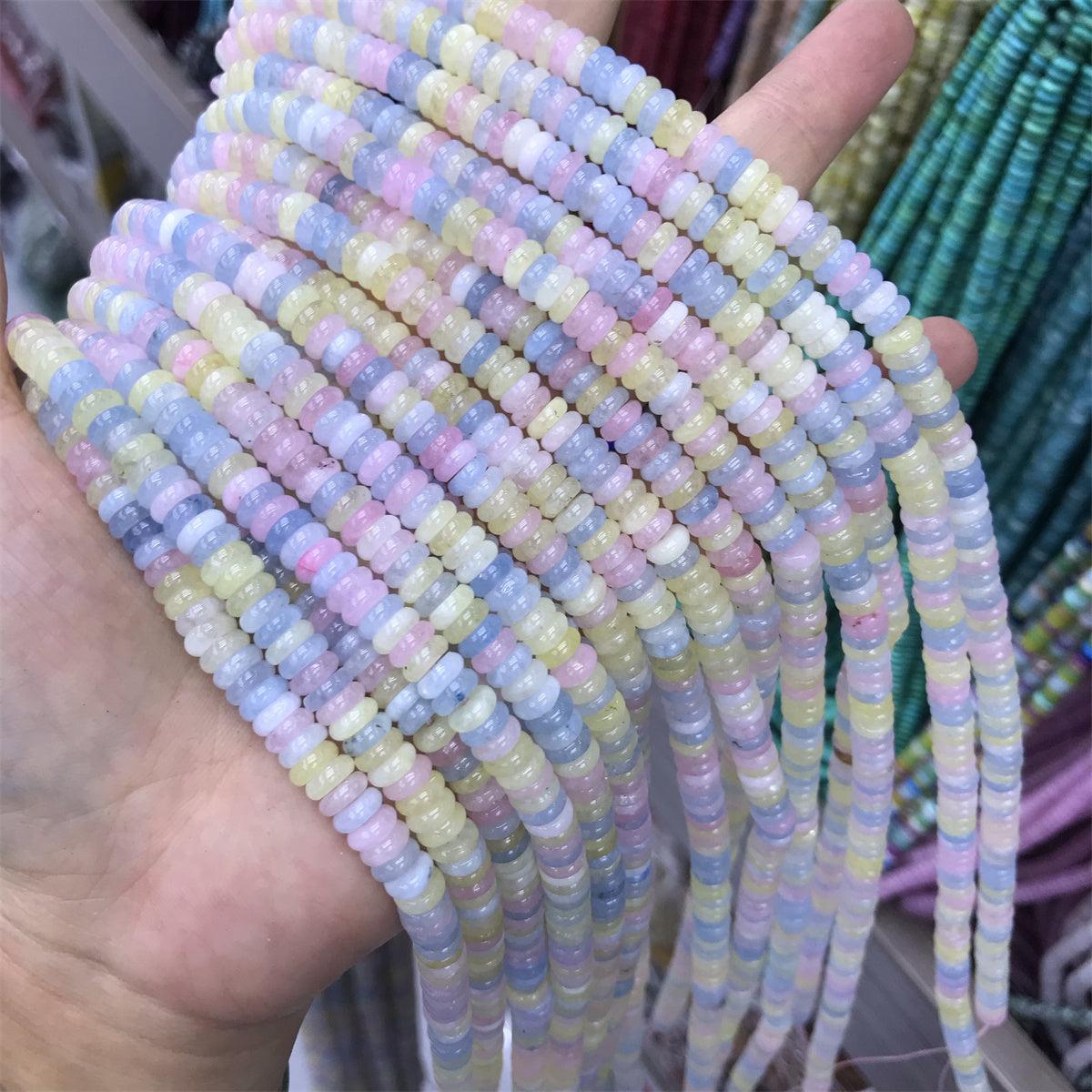 Natural Stone Beads For Jewelry Making, 1 Strand, Polished Smooth Finish, With Cotton Or Fishing Line