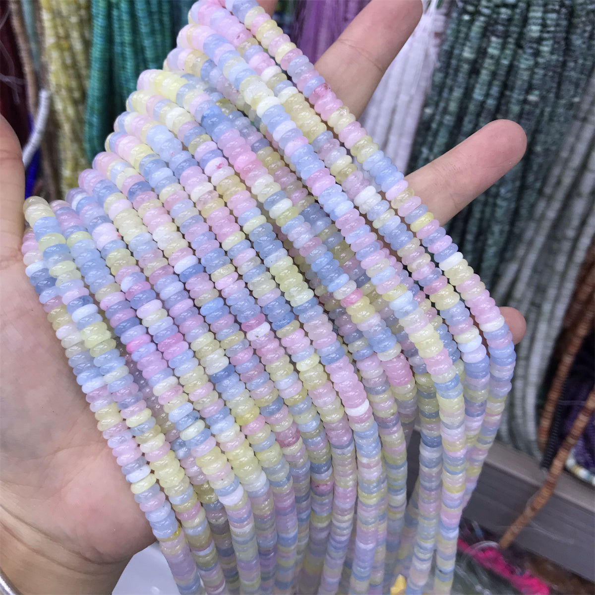 Natural Stone Beads For Jewelry Making, 1 Strand, Polished Smooth Finish, With Cotton Or Fishing Line