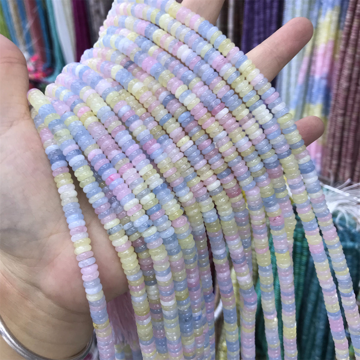 Natural Stone Beads For Jewelry Making, 1 Strand, Polished Smooth Finish, With Cotton Or Fishing Line