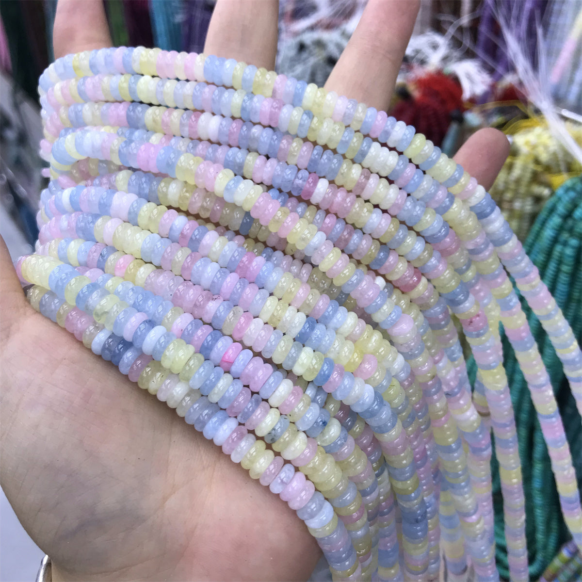Natural Stone Beads For Jewelry Making, 1 Strand, Polished Smooth Finish, With Cotton Or Fishing Line