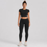 Short Sleeves + Long Pants, Black