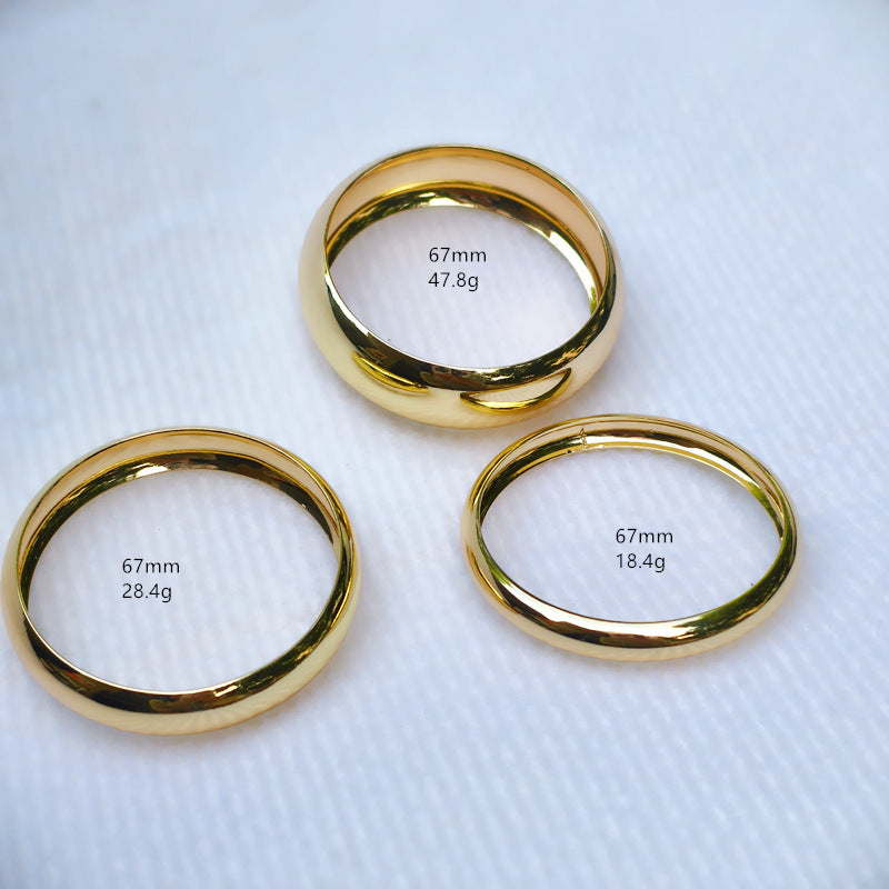 Simple Style Round Gold Iron Bangle Featuring Classic And Durable Craftsmanship