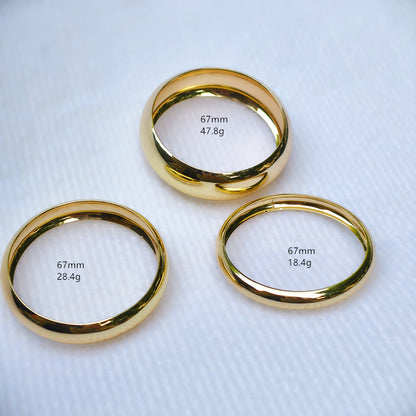 Simple Style Round Gold Iron Bangle Featuring Classic And Durable Craftsmanship