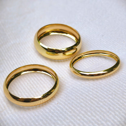 Simple Style Round Gold Iron Bangle Featuring Classic And Durable Craftsmanship