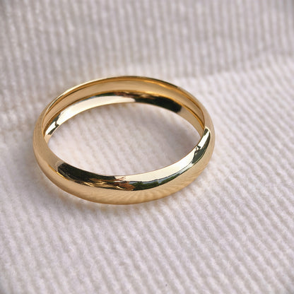 Simple Style Round Gold Iron Bangle Featuring Classic And Durable Craftsmanship