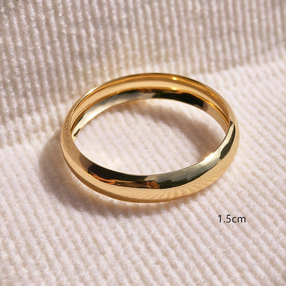 Simple Style Round Gold Iron Bangle Featuring Classic And Durable Craftsmanship