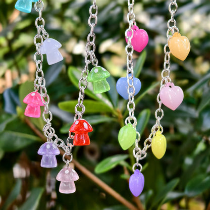 Cute Heart Shape Necklace For Women Featuring Electroplated Alloy Pendant In Colour With Mixed Materials