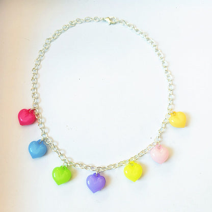 Cute Heart Shape Necklace For Women Featuring Electroplated Alloy Pendant In Colour With Mixed Materials