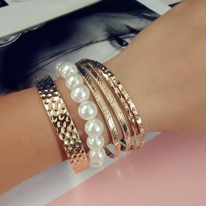 Round Gold Metal Bangle Featuring Electroplated Finish For Elegant Style