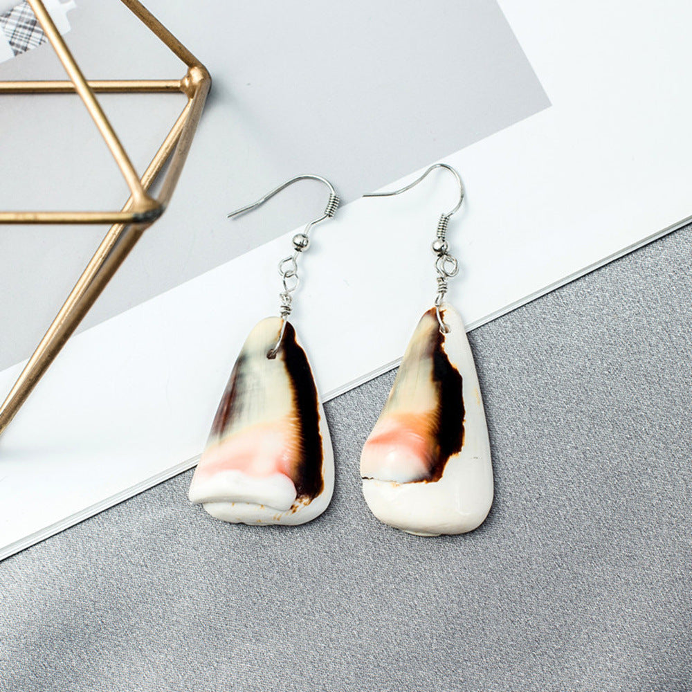 Exaggerated Shell Earrings For Women, Perfect For Beach Wear