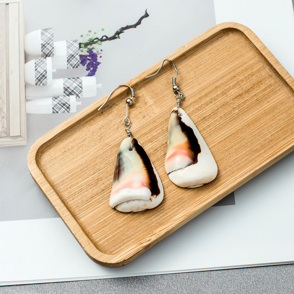 Exaggerated Shell Earrings For Women, Perfect For Beach Wear