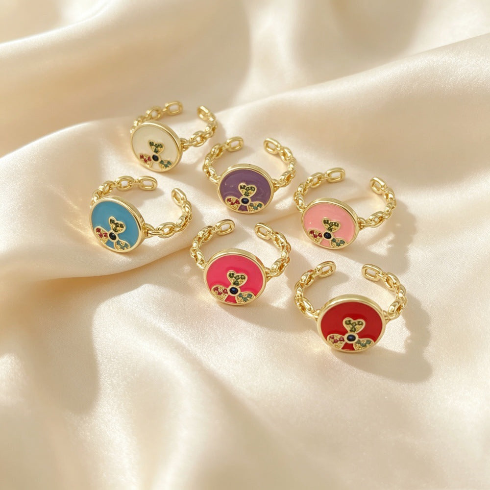 Daisy Copper Jewelry Accessory With Electroplated Finish In Sweet Style