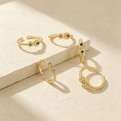 Daisy Copper Jewelry Accessories With Real Gold Plated Electroplated Finish In Sweet Style