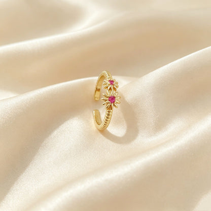 Daisy Copper Jewelry Accessories With Real Gold Plated Electroplated Finish In Sweet Style