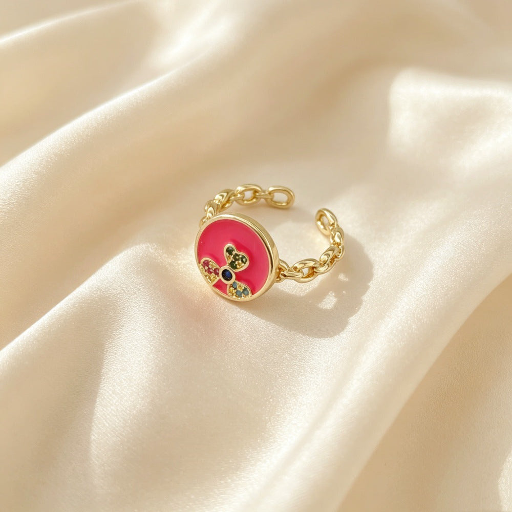 Daisy Copper Jewelry Accessory With Electroplated Finish In Sweet Style