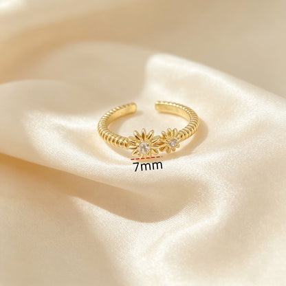 Daisy Copper Jewelry Accessories With Real Gold Plated Electroplated Finish In Sweet Style