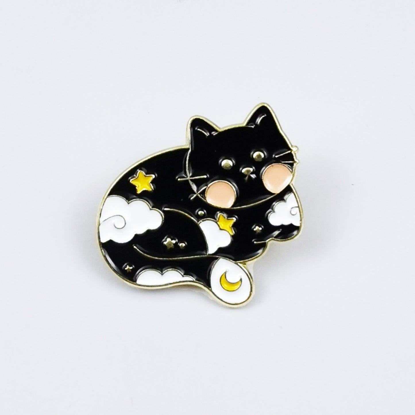 Cat Pin Made Of Zinc Alloy Featuring Enamel Craft