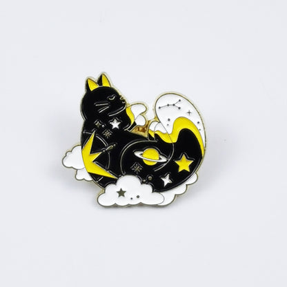Cat Pin Made Of Zinc Alloy Featuring Enamel Craft