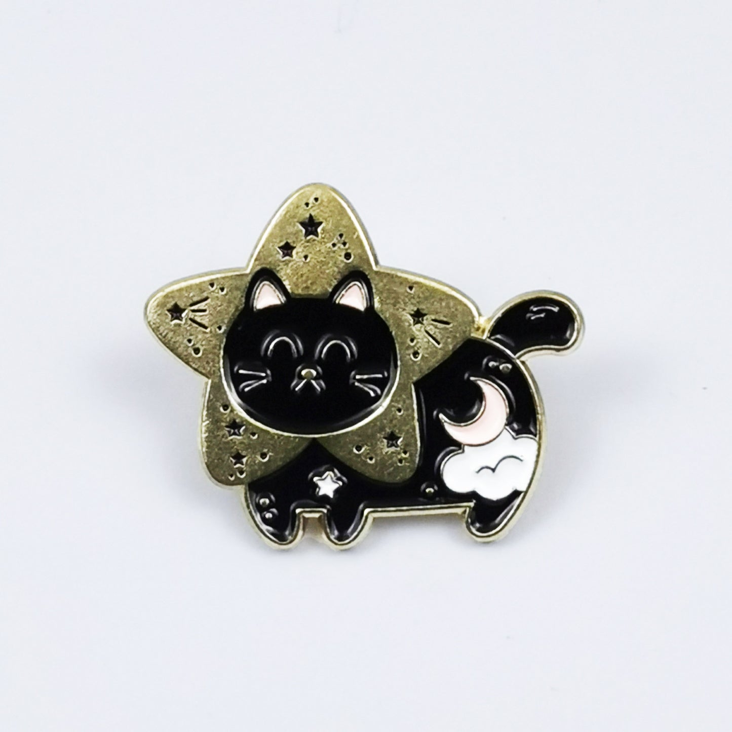 Cat Pin Made Of Zinc Alloy Featuring Enamel Craft