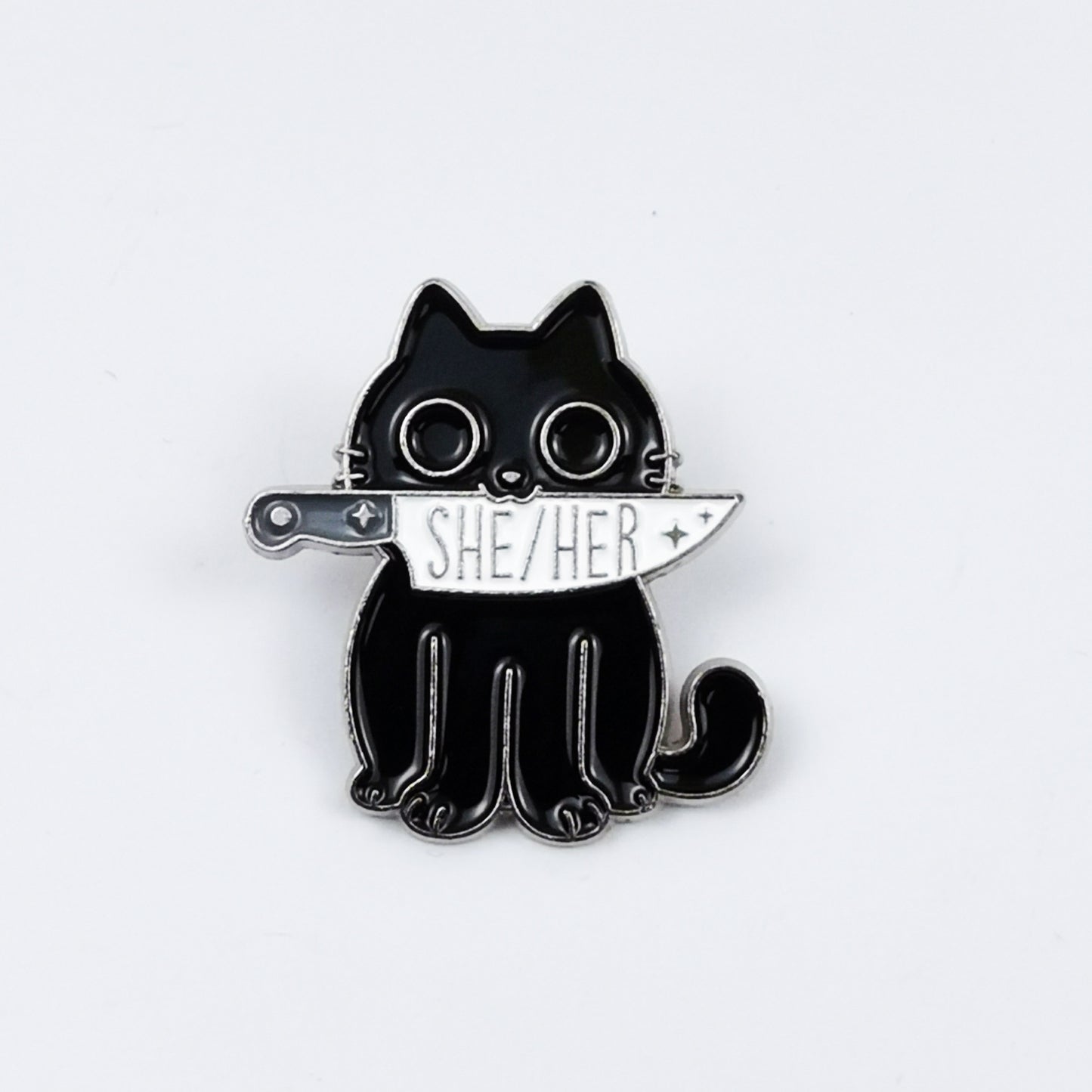 Cat Pin Made Of Zinc Alloy Featuring Enamel Craft