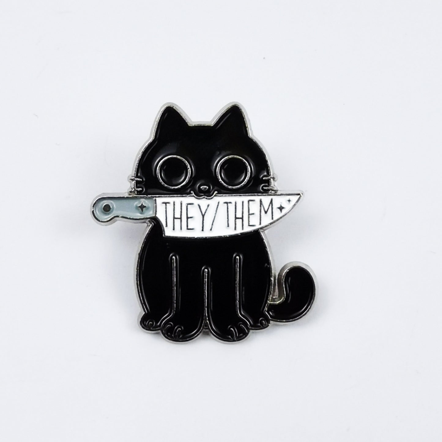 Cat Pin Made Of Zinc Alloy Featuring Enamel Craft