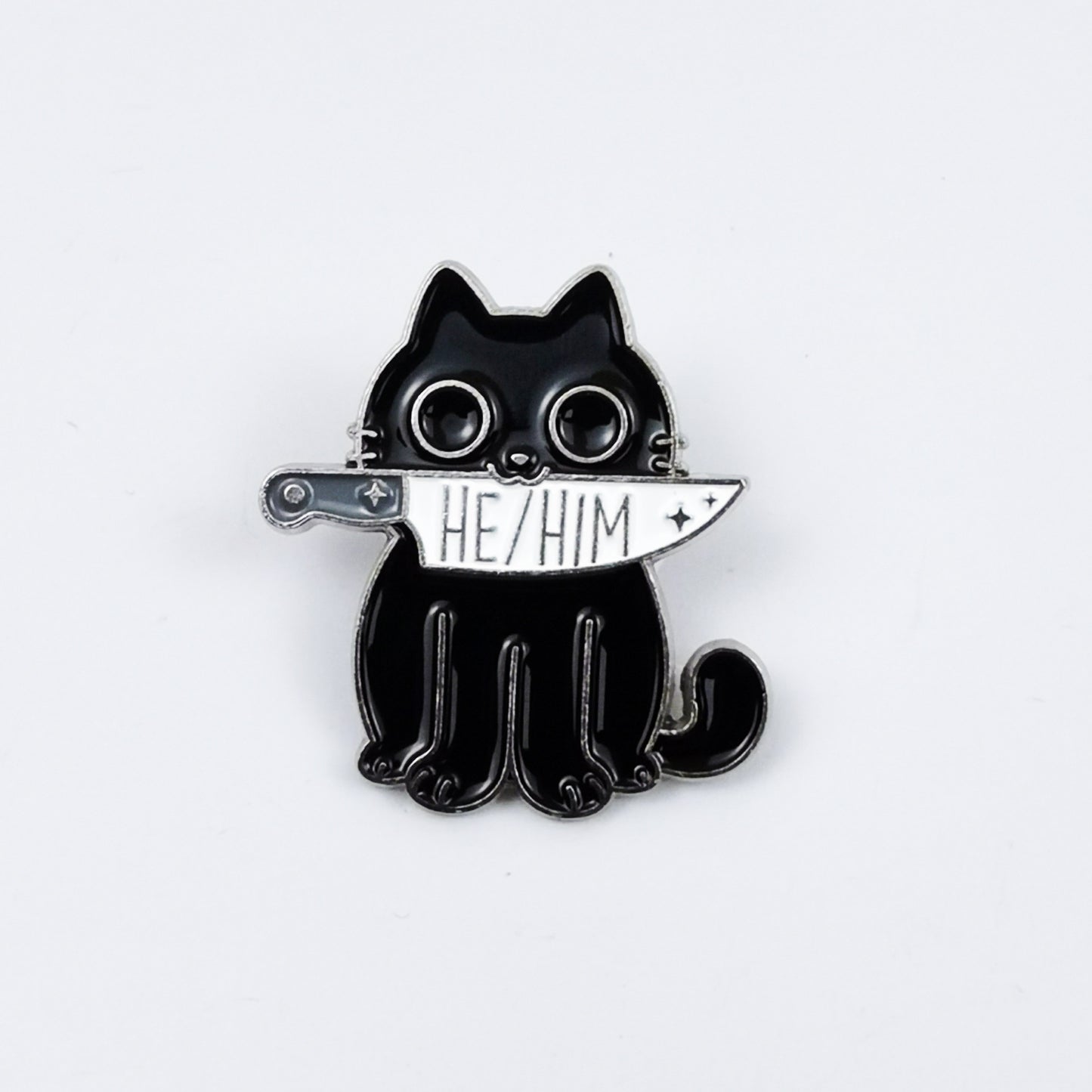 Cat Pin Made Of Zinc Alloy Featuring Enamel Craft