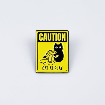 Cat Pin Made Of Zinc Alloy Featuring Enamel Craft