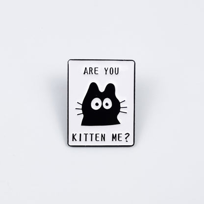 Cat Pin Made Of Zinc Alloy Featuring Enamel Craft