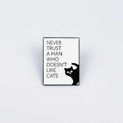 Cat Pin Made Of Zinc Alloy Featuring Enamel Craft