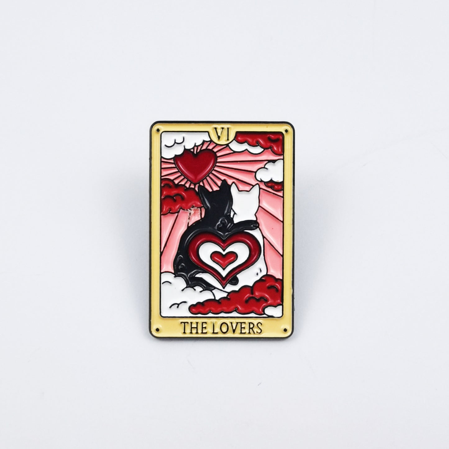 Cat Pin Made Of Zinc Alloy Featuring Enamel Craft