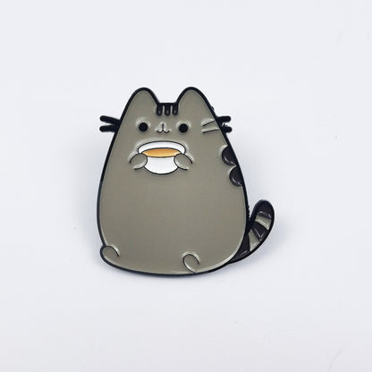 Cat Pin Made Of Zinc Alloy Featuring Enamel Craft