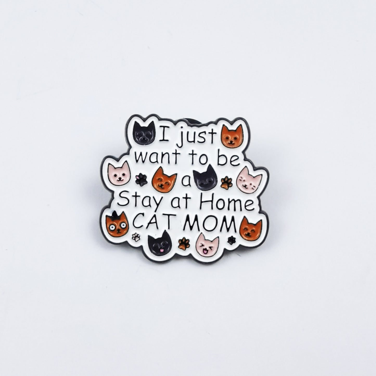 Cat Pin Made Of Zinc Alloy Featuring Enamel Craft