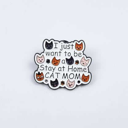 Cat Pin Made Of Zinc Alloy Featuring Enamel Craft