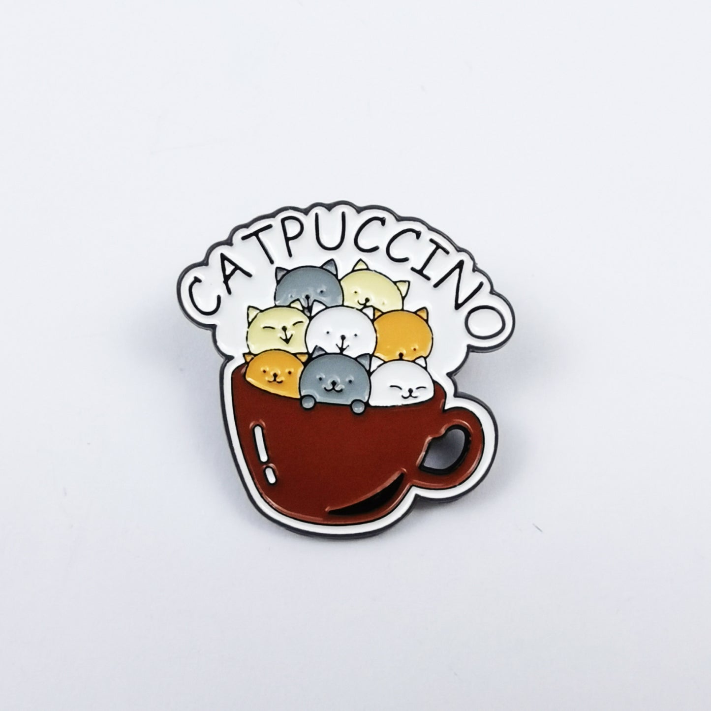 Cat Pin Made Of Zinc Alloy Featuring Enamel Craft