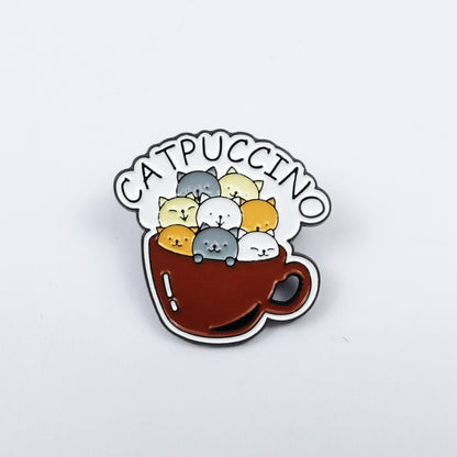 Cat Pin Made Of Zinc Alloy Featuring Enamel Craft