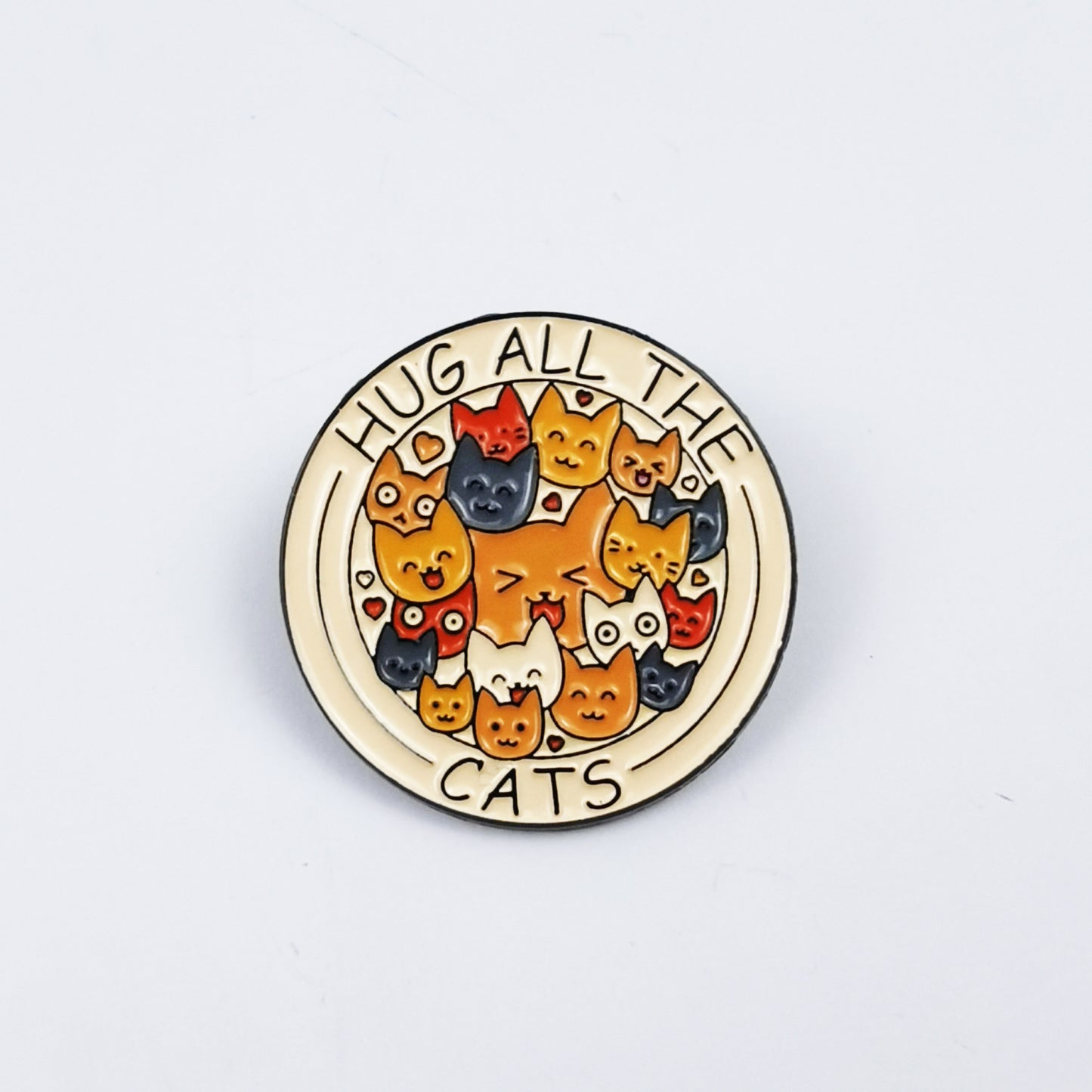 Cat Pin Made Of Zinc Alloy Featuring Enamel Craft