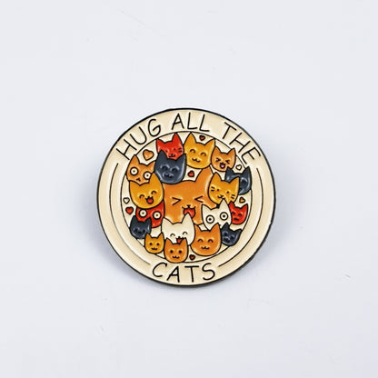 Cat Pin Made Of Zinc Alloy Featuring Enamel Craft