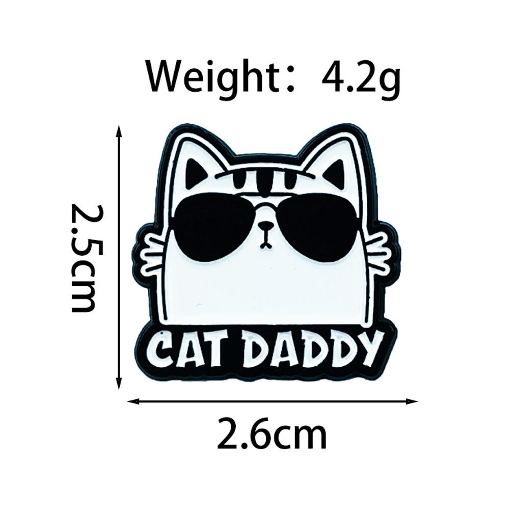 Cat Pin Made Of Zinc Alloy Featuring Enamel Craft