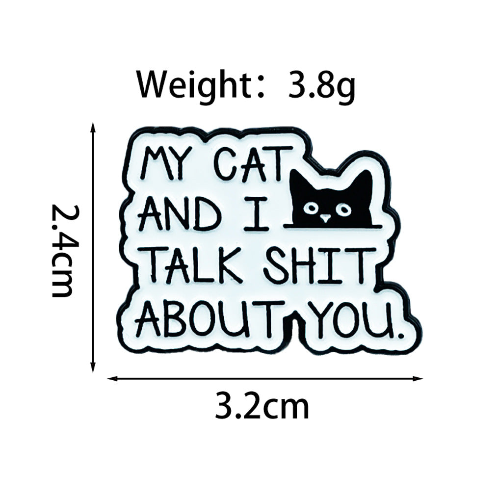 Cat Pin Made Of Zinc Alloy Featuring Enamel Craft