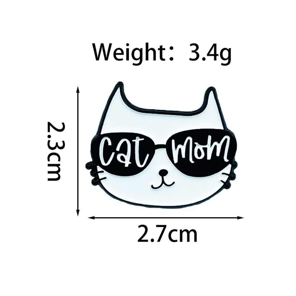 Cat Pin Made Of Zinc Alloy Featuring Enamel Craft