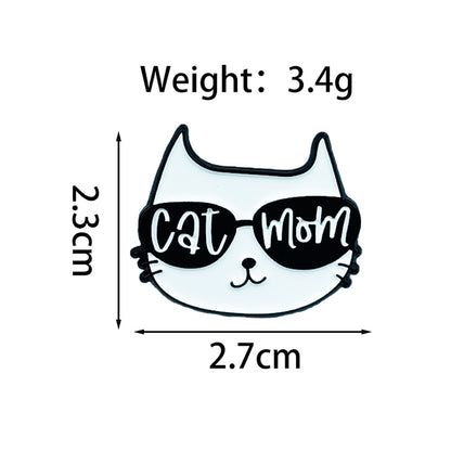 Cat Pin Made Of Zinc Alloy Featuring Enamel Craft