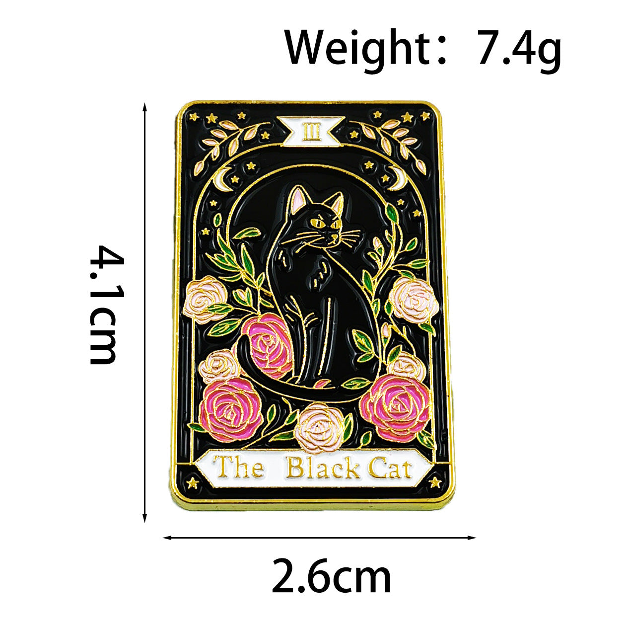 Cat Pin Made Of Zinc Alloy Featuring Enamel Craft