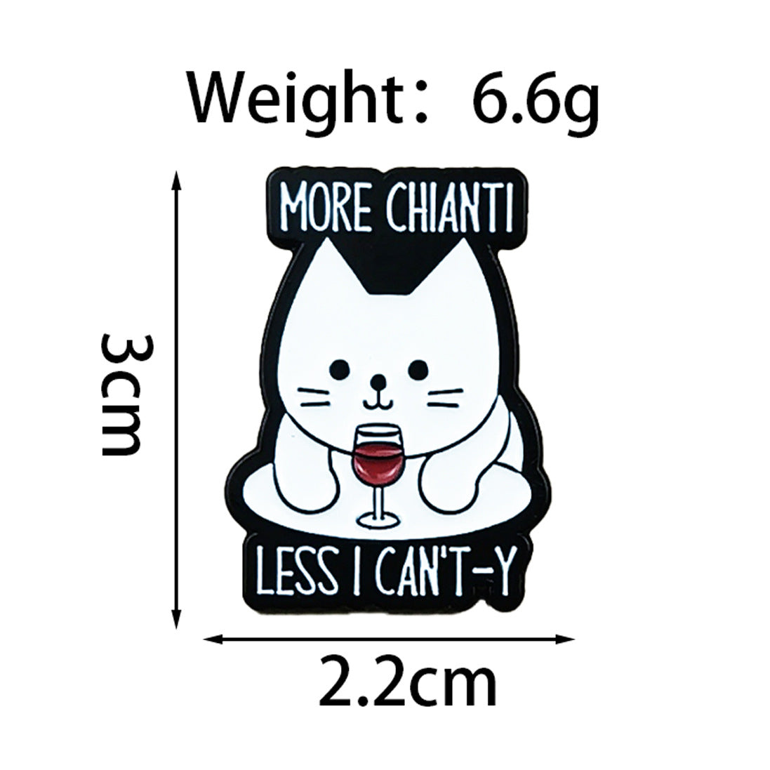 Cat Pin Made Of Zinc Alloy Featuring Enamel Craft