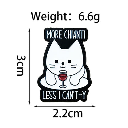 Cat Pin Made Of Zinc Alloy Featuring Enamel Craft