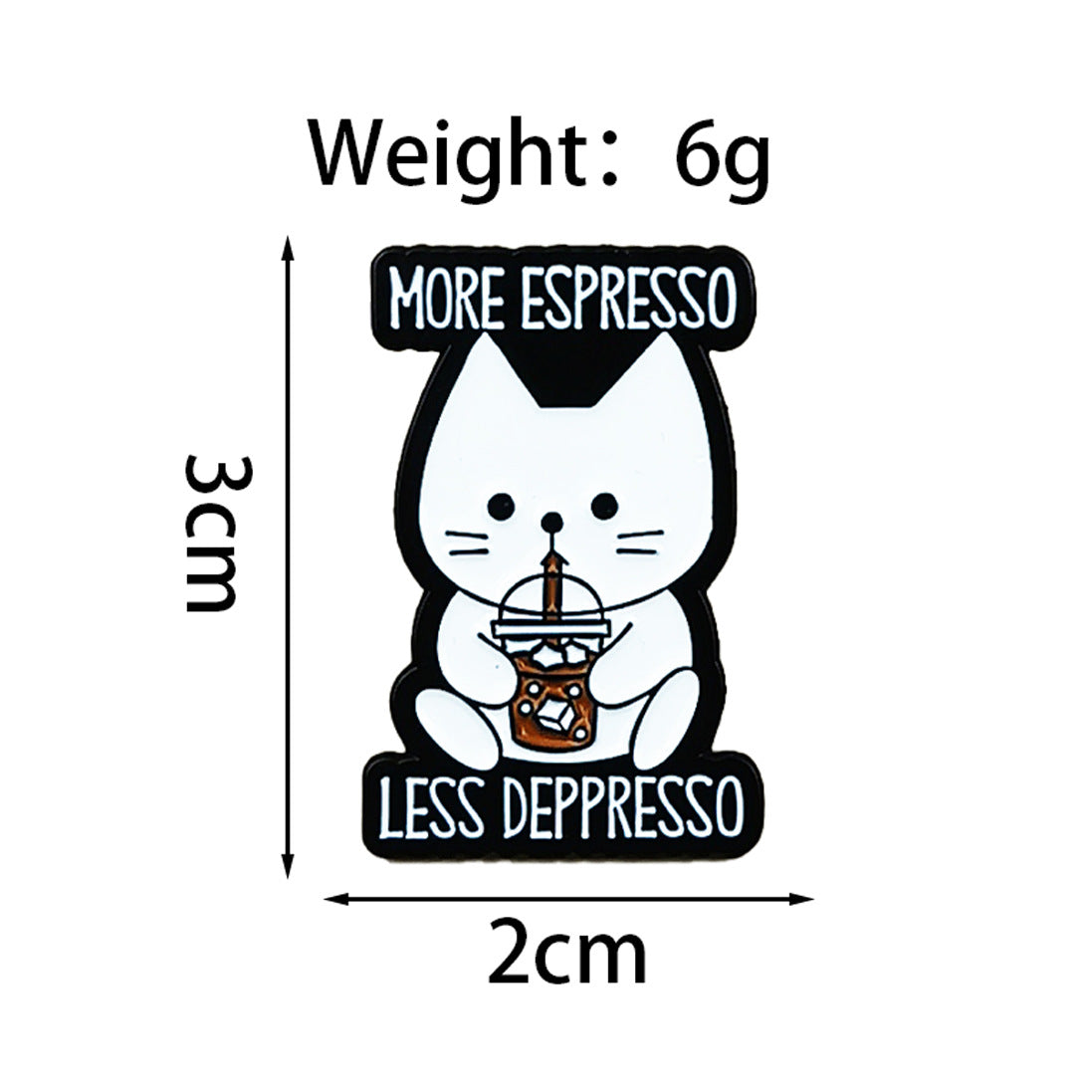 Cat Pin Made Of Zinc Alloy Featuring Enamel Craft