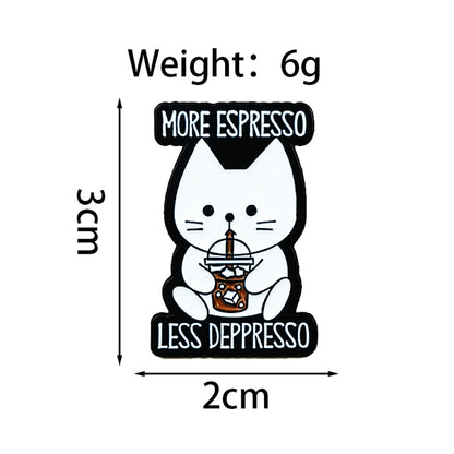 Cat Pin Made Of Zinc Alloy Featuring Enamel Craft