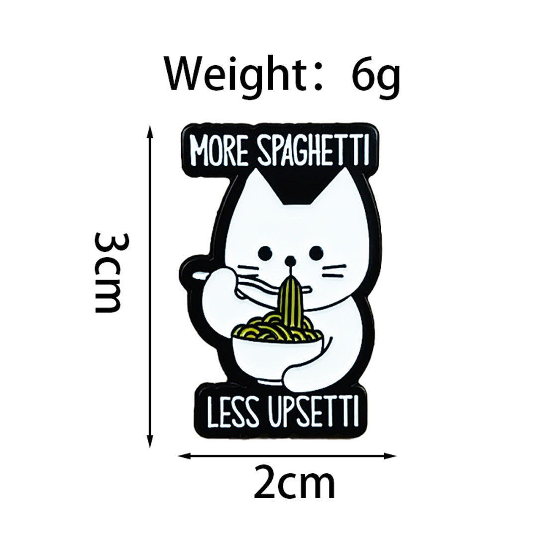 Cat Pin Made Of Zinc Alloy Featuring Enamel Craft