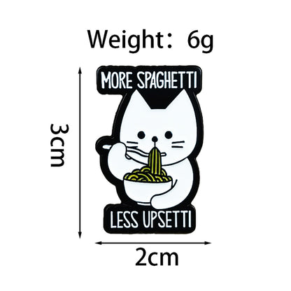 Cat Pin Made Of Zinc Alloy Featuring Enamel Craft