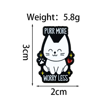 Cat Pin Made Of Zinc Alloy Featuring Enamel Craft